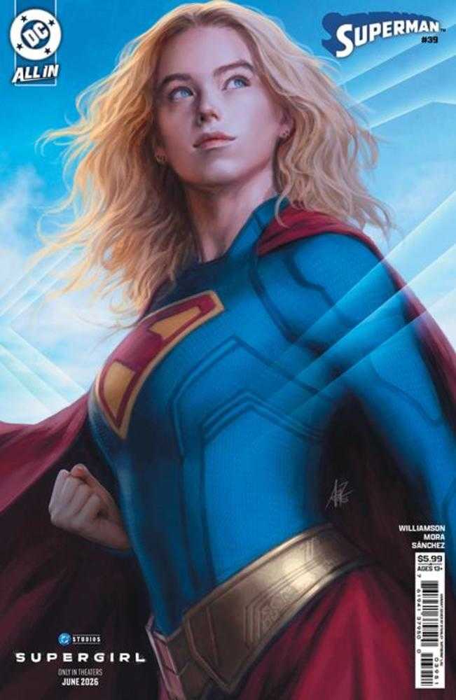 Superman #39 Cover E Stanley Artgerm Lau Supergirl Movie Card Stock Variant