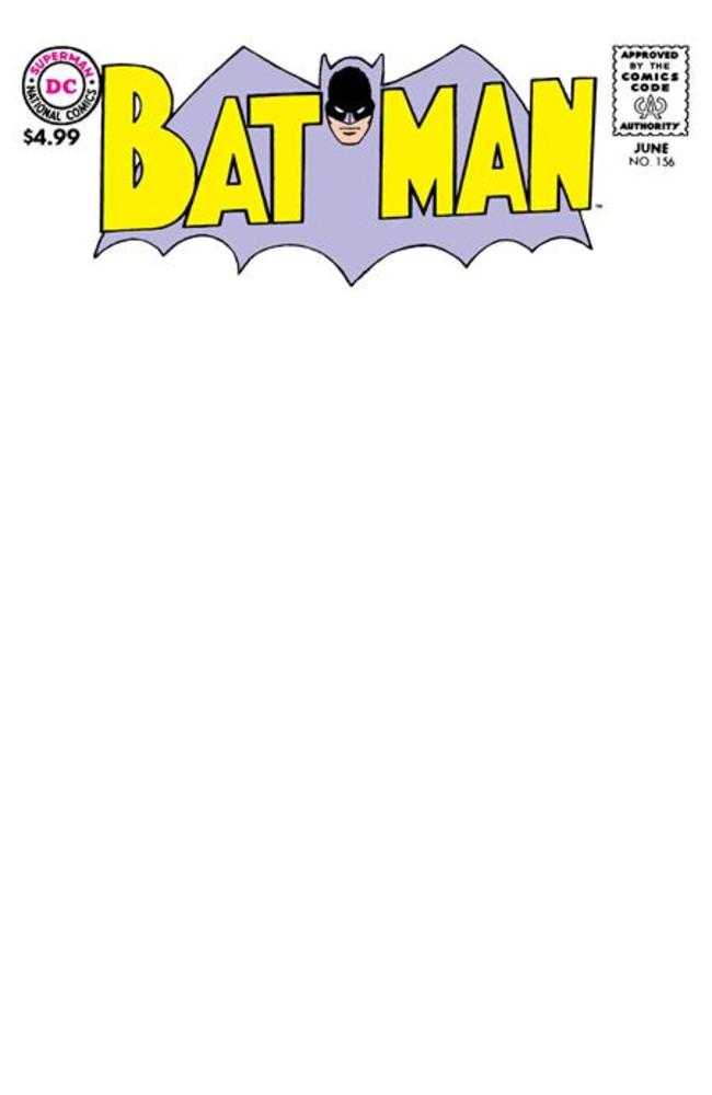 Batman #156 Facsimile Edition Cover B Blank Card Stock Variant
