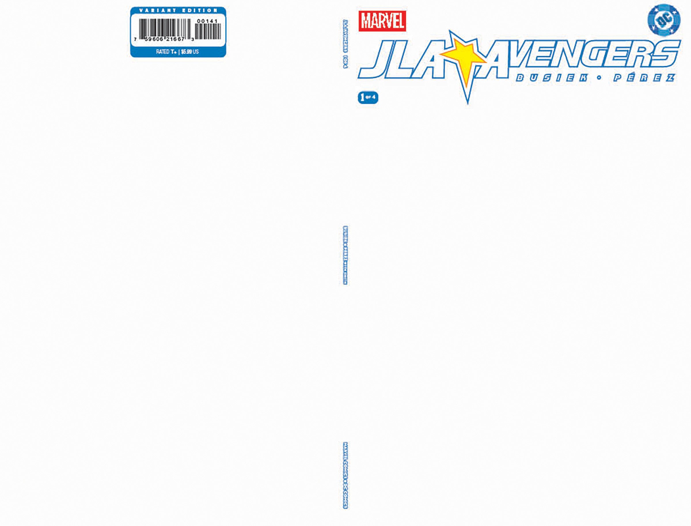 JLA / Avengers #1 Facsimile Edition Blank Cover Variant