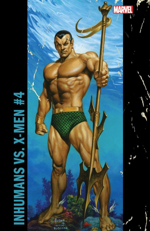 Inhumans vs. X-Men #4 Joe Jusko Corner Box Variant