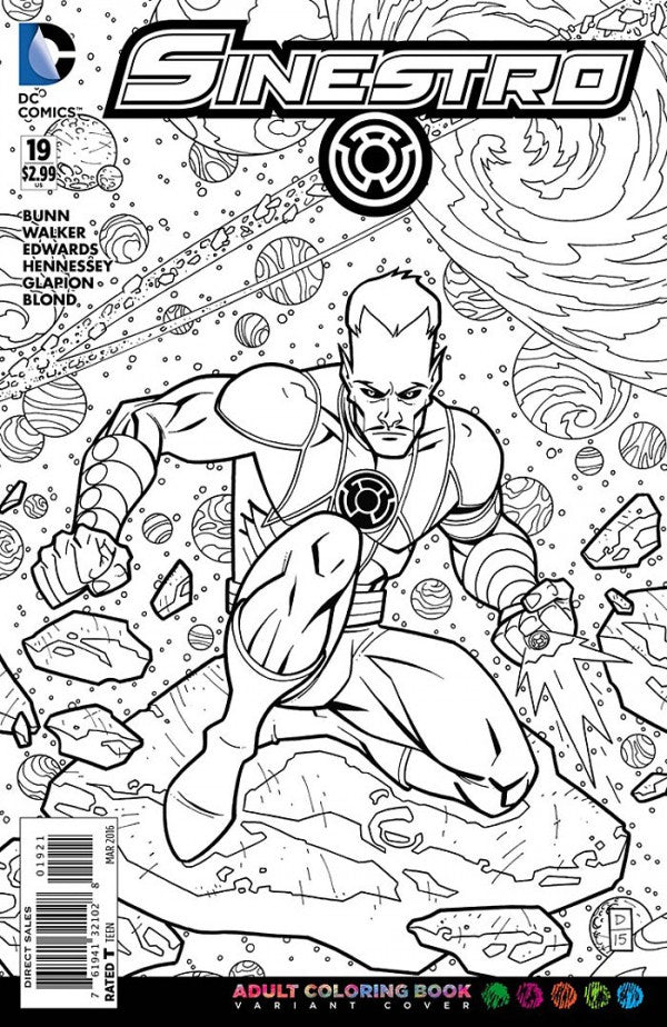 Sinestro #19 Adult Coloring Book Variant Edition - Ciudad Gótica Cómics