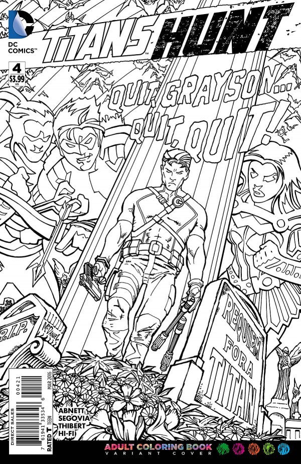 Titans Hunt #4 Scott McDaniel Adult Coloring Book Variant